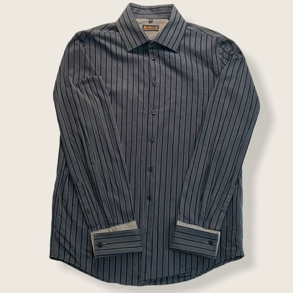 Ben Sherman Button Down Pin Stripe Dress Shirt